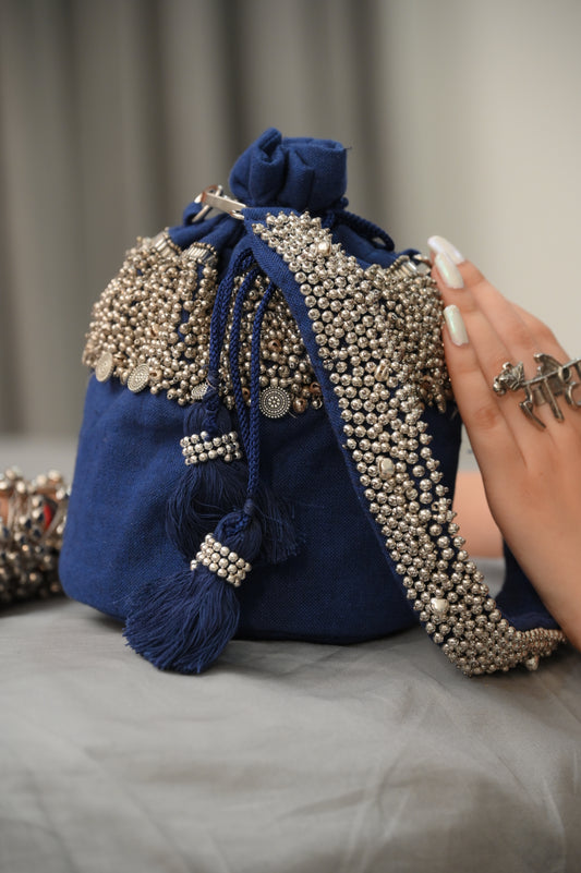 SILVER GRACE POTLI BAG